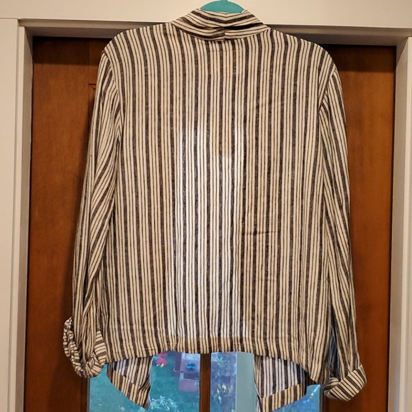 NWT Sanctuary Open Front Linen Blend Blazer - Picture 6 of 6